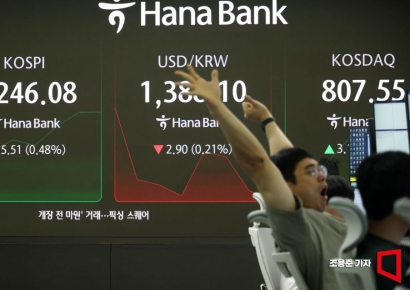 [포토] 4년 만에 최고치 넘어선 코스피