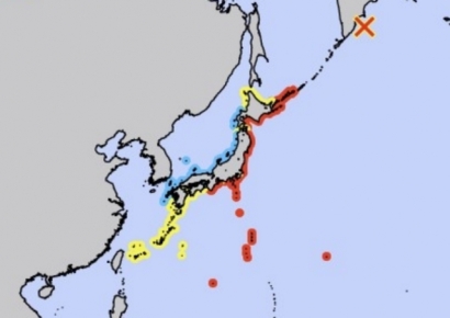 "일본 걱정해 줄 필요 없었네"…쓰나미 지도에 또 '독도' 포함한 日기상청