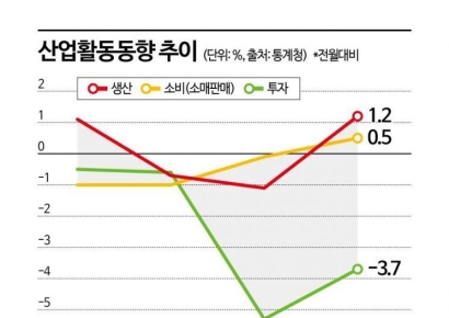 6월 생산·소비 소폭 반등, 투자는 악화일로...경기회복세 미약(종합)