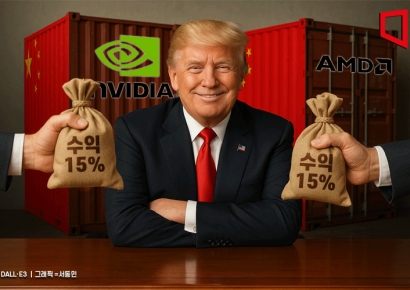 "엔비디아·AMD 中 매출 15% 미국 납부…韓 HBM 수요↑·가격 압박 우려"