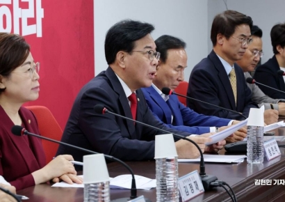 [포토] 국민의힘, 내일 국민임명식 불참…“명비어천가 울릴 상황인가”