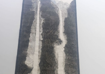 갤러리 꽉 채운 7m 높이 폭포의 웅장함...박대성 화백 '화여기인' 展