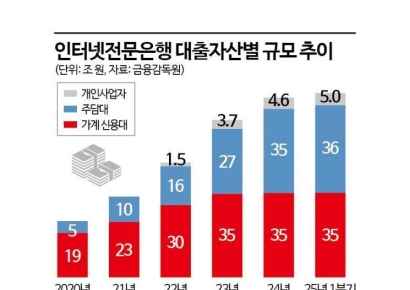 "인터넷은행, 생존 위해 가계대출 의존도 줄여야"