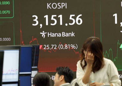 코스피, 거센 외국인 매도세에 하락…3150선으로