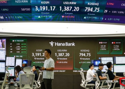 [포토] 코스피 상승-원달러환율 하락 출발