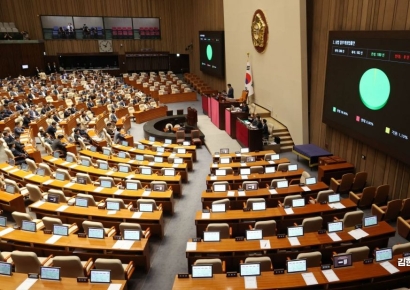 [포토] ‘더 센 상법개정안’, 국회 본회의 통과…국민의힘 표결 불참