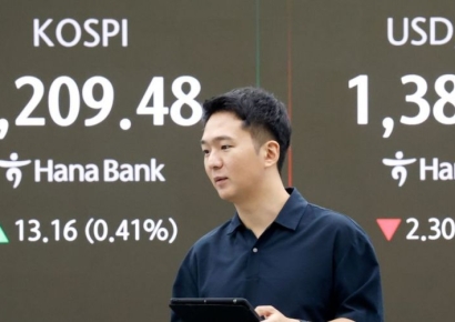 [포토] 코스피, 상승 출발 '3200대 회복'