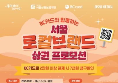 BC카드, 서울시 '로컬브랜드 상권' 지원…"소비 활성화"