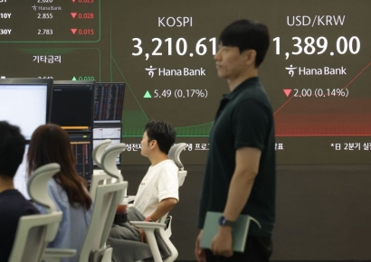 코스피, 외인·기관 순매수에 3200선 '강보합'