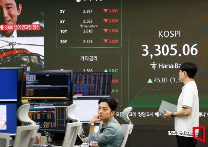 [포토] 3300선 돌파한 코스피