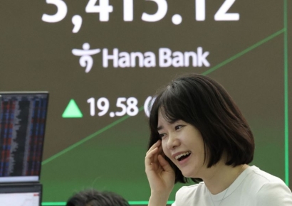 '외국인 매수세' 코스피, 사상 첫 3400선 돌파…코스닥도 상승