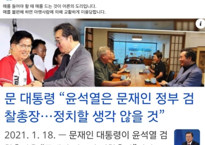 추미애, 이낙연 만난 文에 "매를 들 땐 들어야 어른"