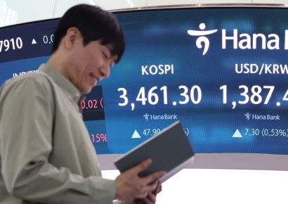 코스피, 사상 최고치 경신…3461.30 '마감'