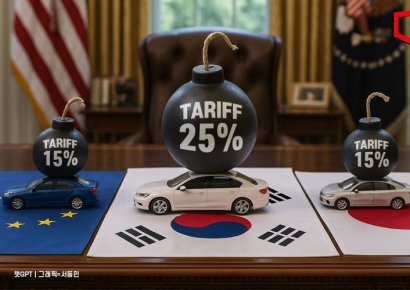 현대차, 관세폭탄 맞고 126만원 올랐는데…도요타는 고작 12만원 올랐다
