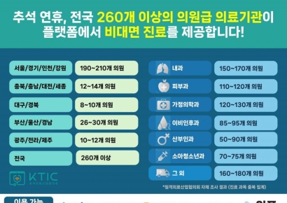명절 연휴, 가벼운 감기·몸살·배탈은 '비대면 진료' 가능