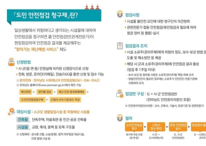 전남도, 생활주변 위험시설물 안전점검 추진