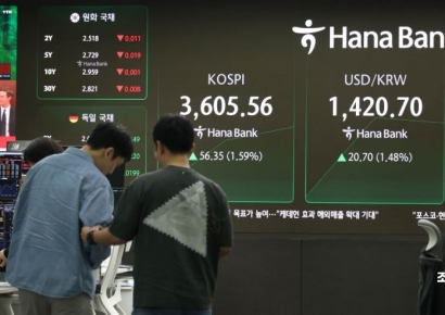 [포토] 코스피 1% 이상 상승, 분주한 딜링룸