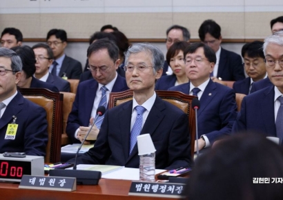 [2025국감]'조희대 이석' 두고 격돌…與 질의강행에 野 "전대미문 국감"