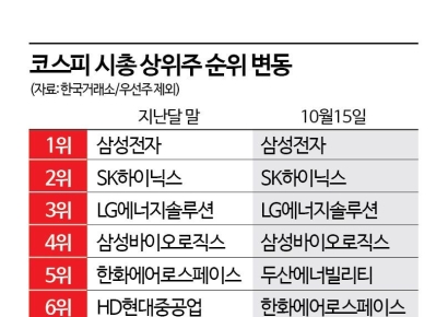 역대급 강세장 시총 경쟁 승자는 '두산에너빌리티'