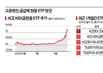 천정부지 금값에 몸집 1조 불린 현물ETF…'金치 프리미엄' 어디까지