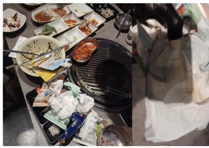 "하다하다 이젠 똥기저귀까지…" 젊은 부부에 분노한 고깃집 사장