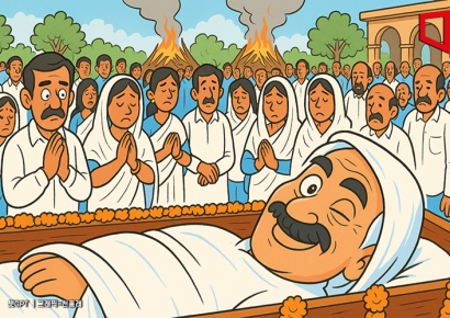 "내 장례식에 누가 올까"… 죽은 척 '가짜 장례식' 연 인도 남성