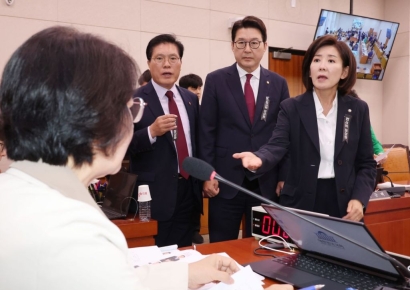 "뭐 하는 짓이냐" vs "비아냥·조롱"…법사위 국감 파행