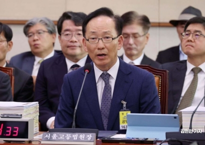 [포토] 국감 질의에 답하는 김대웅 서울고등법원장
