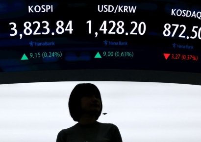 숨 고르는 코스피, 3820대서 마감…코스닥도 하락 전환