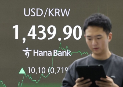 원달러환율 1440원대로 상승…관세협상 불안감 작용 