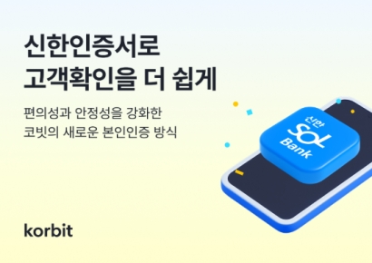 코빗, 본인인증 방식에 '신한인증서' 도입…고객확인 절차 강화