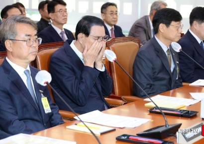 [포토] 국정감사 출석한 노동진 수협중앙회장