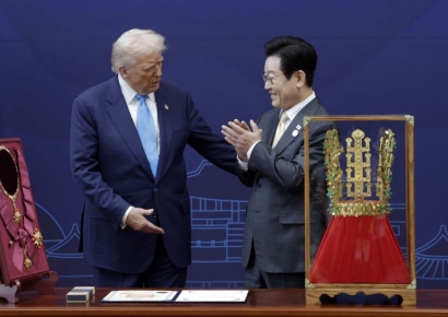 사용한 금값만 '1억3000만원'…트럼프가 받은 황금 무궁화대훈장은?