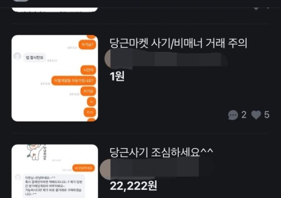 '매너 온도' 높길래 믿었는데…"동네 인증 해줄게" 당근아이디 알려줬더니 사기쳐