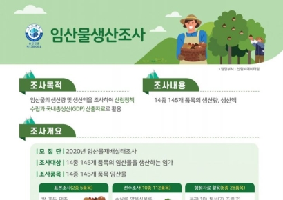 지난해 임산물 생산액 '7.4조원'…경북이 가장 높은 비중
