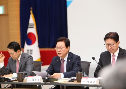 박완수 경남지사, 국힘 지도부에 "국비 추가 확보, 지원 비율 상향 힘써달라"