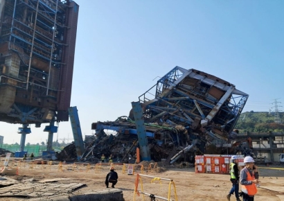 울산 화력발전소 붕괴사고 7명 매몰…국가소방동원령 발령(종합)