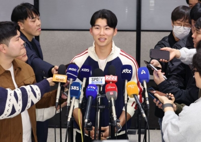 "그분이 또" 다저스 김혜성 귀국 인터뷰하다 '멈칫'