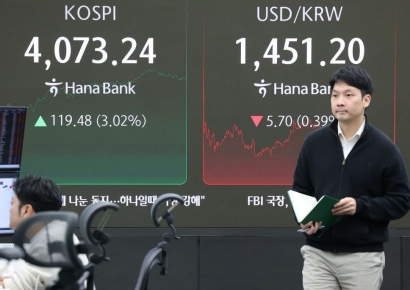 코스피, 4070선 상승 마감…'10만전자'·'60만닉스' 회복
