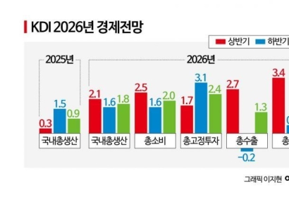 KDI, 내년 성장률 전망 1.8%로 0.2%P 상향…"수출은 꺾인다"