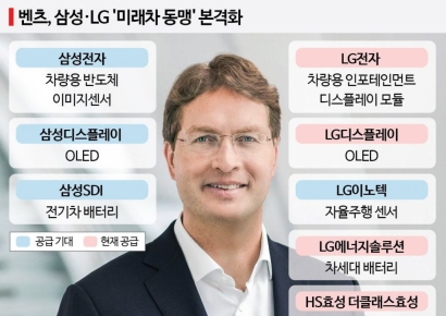 벤츠 회장 만나는 삼성·LG…"글로벌 핵심 공급망 뚫어라"