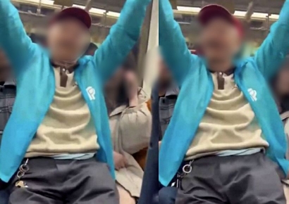 전철서 자리 양보 거절 당하자 女승객 무릎에…中 SNS 공분