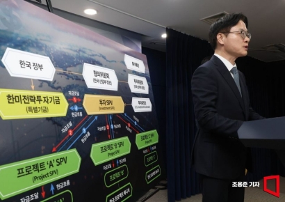 [포토] 김정관 장관, 한미 관세협상 관련 브리핑