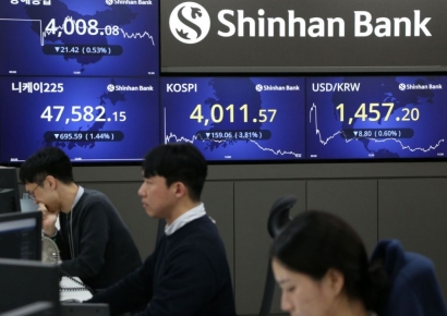 Won-Dollar Rate Drops 10.7 Won to Mid-1,450s on Strong Market Stabilization Commitment by FX Authorities (Update)