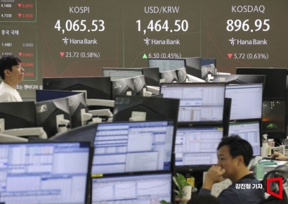코스피 3%대 급락…3960선 붕괴