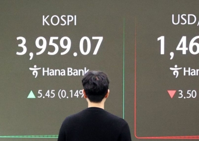 코스피, 외국인 매도세에 밀려 장중 3900선 깨져