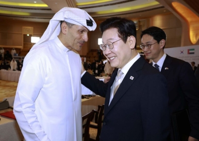 한-UAE 경제인 만난 李대통령 "에너지·방산 협력 통해 세계 최강국으로"