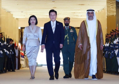 이 대통령, 2박3일 UAE 국빈방문 마무리…이집트로 출국