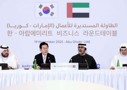 UAE 기업인 만난 李대통령 "AI·에너지·방산 협력 강화하자"