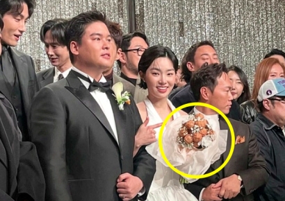 단단하고 달달한 사랑…이장우 신부가 든 세상 하나 뿐인 '호두과자 부케'